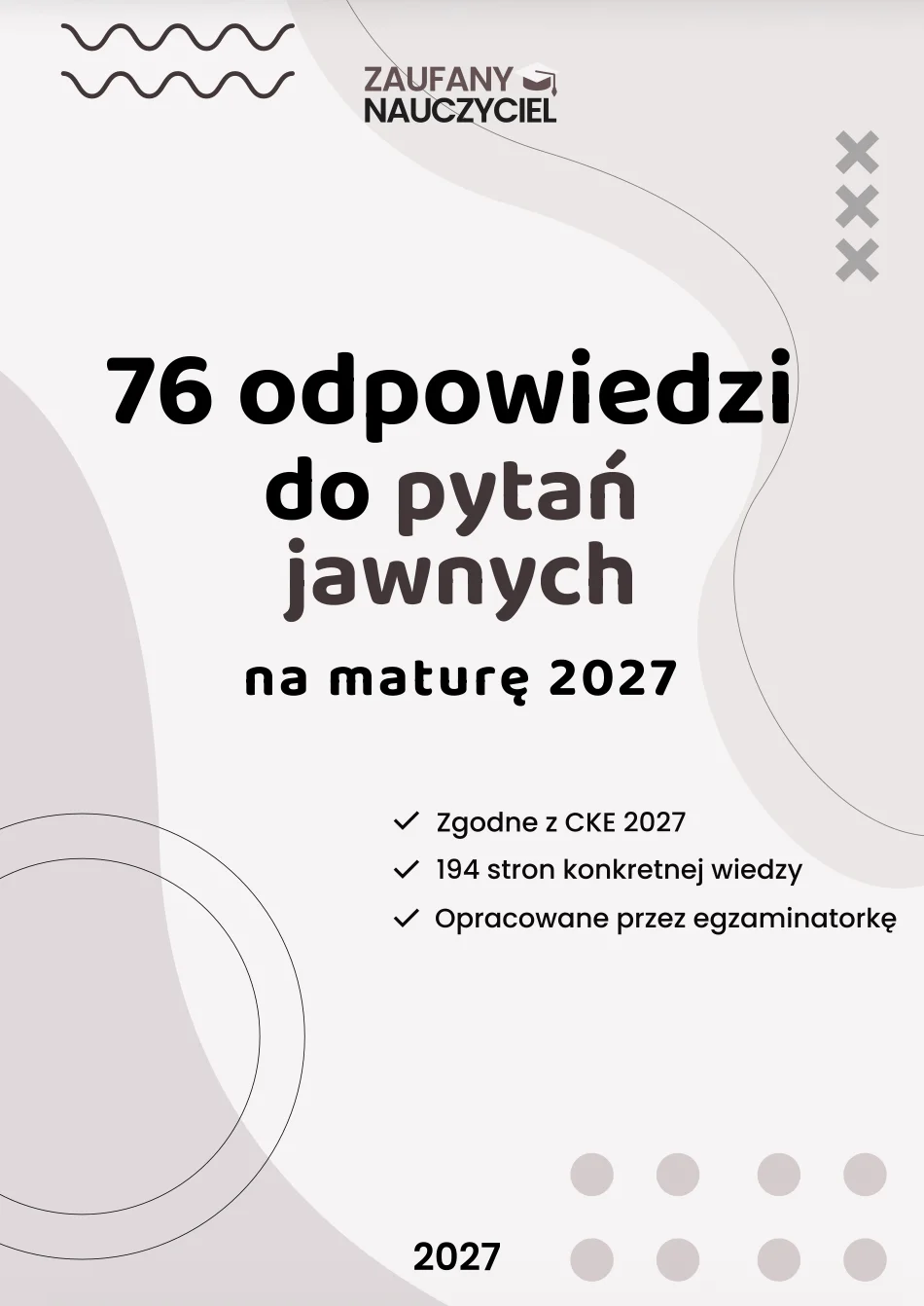 Pytania jawne matura 2027 – 76 odpowiedzi